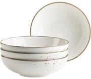 Mäser 4-dielna súprava misiek Pintar White hnedé bodky 22 cm