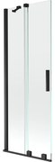 Mexen Velar vaňová zástena dvojkrídlová Posuvný 70 x 150 cm, Priehľadné, Čierny - 896-070-000-01-70