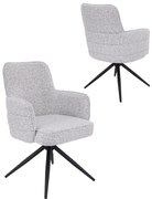 Otočná jedálenská stolička Apollo, šedá