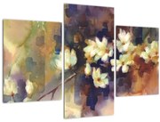 Obraz - Biele magnólie, maľba (90x60 cm)