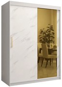 Skriňa Platinum T2 150 biely mramor/biely