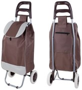 Nákupná taška na kolieskach 94cm hnedá