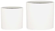 Blumfeldt Gendt, kvetináč, vrchný kvetináč, súprava 2 kusov, veľkosti L/XL, fiberstone, interiér/exteriér