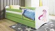 XXXLutz POSTEĽ PRE DETI A MLÁDEŽ 80/160 cm, zelená, biela MID.YOU - Detské izby - 002142000218