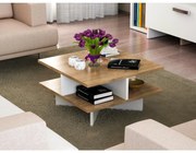 Konferenčný stolík HAMTON 31,2x60 cm hnedá/biela