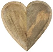 Miska v tvare srdca z mangového dreva Mango Heart - 30*30*2,5 cm
