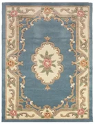 Modrý koberec z vlny Flair Rugs Aubusson, 120 × 180 cm