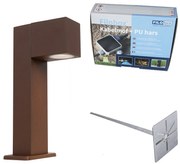 Priemyselné stojace vonkajšie svietidlo hrdzavohnedá 30 cm IP44 - Baleno