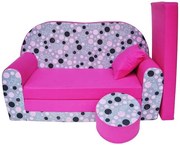 Detská pohovka BODKY ružová