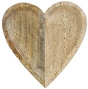 Miska v tvare srdca z mangového dreva Mango Heart - 25*25*2,5 cm