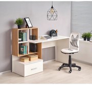 Písací stôl Grosso, dub zlatý / biela