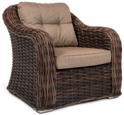 Záhradné ratanové kreslo MONTE CARLO hnedočierne