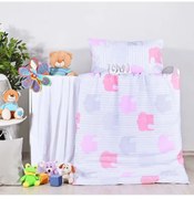 Obliečky detské sloníky ružové EMI, Štandardný set jednolôžko obsahuje 1x 140x200 + 1x 70x90
