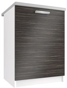 Kuchynská skrinka Belini spodná 60 cm eben kráľovský s pracovnou doskou  TOR SD60/0/WT/HK/0/T