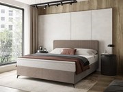 Dizajnová čalúnená posteľ NOEMI, cappuccino (tilia17/manila21)
