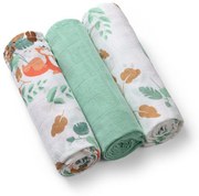 Mušelínové - super mäkké plienky, 3ks, Zvieratká - mätové