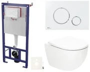 Závesný wc set SAT Fusion do ľahkých stien / predstenové vírové splachovanie SIKOSSTORFU70
