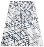 Koberec AKRYL VALS 8381 Linie 3D modrý