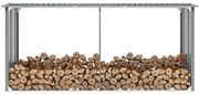 Záhradná kôlňa na drevo galvanizovaná oceľ 330x92x153 cm sivá
