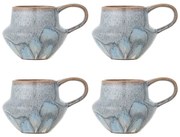 Svetlomodré hrnčeky v súprave 4 ks z kameniny 300 ml Bessie – Bloomingville