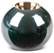 KERAMICKÝ SVIETNIK AMORA 9X8 CM TMAVOZELENÁ