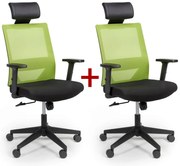 Kancelárska stolička WOLF 1+1 ZADARMO, zelená