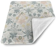 Sablio Deka pre bábätko Sivé kvetiny - 80x100 cm