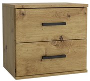 Nočný stolík Goda II 2S artisan + čierna rukoväť