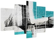 Obraz - Tyrkysová abstrakcia (150x105 cm)