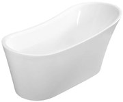 Voľne stojaca vaňa Calima 170/74 so sifónom Klik Klak s obdĺžnikovým prepadom Slim chróm