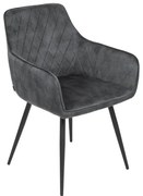 Jedálenská stolička SATORI zamatová grafitová 894478