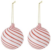 Bloomingville Vianočná ozdoba Zwirl Red – set 2 ks