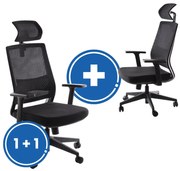 Kancelárska stolička Falco 1 + 1 ZADARMO, čierna