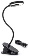 Aigostar - LED Stmievateľná nabíjacia stolná lampa s klipom LED/3W/5V 1800mAh čierna