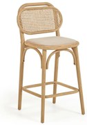 Barová stolička z dubového dreva v prírodnej farbe (výška sedadla 65 cm) Doriane – Kave Home