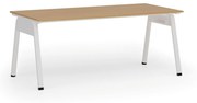 Kancelársky stôl PRIMO GAMMA, 1800 x 900 mm, biela podnož, buk