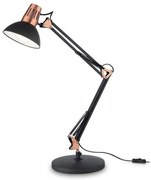 Ideal Lux - Stolná lampa WALLY 1xE27/42W/230V čierna/medená