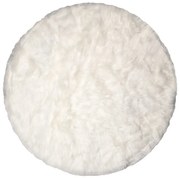 Biely okrúhly koberec Ruggy - Ø 100*3 cm