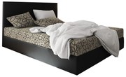 Manželská posteľ  Boxspring 140 cm Lilac (vzor + čierna) (s matracom a úložným priestorom). Vlastná spoľahlivá doprava až k Vám domov. 1046640