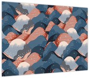 Obraz - Vlny a kopce (70x50 cm)