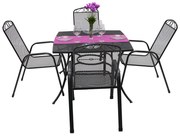 DEOKORK Záhradná kovová zostava GREY 1+4