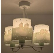 Dalber 61717H - Detský luster SWEET LOVE 3xE27/60W/230V zelená