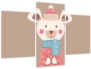 Obraz - Myška so šálom (90x60 cm)