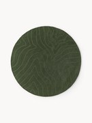 Okrúhly ručne tuftovaný vlnený koberec Aaron