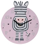 Detské nástenné hodiny Zebra, viacfarebná