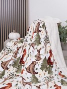 Baránková deka mikroplyš Exclusive 220 × 200 cm – Lesné zvieratká