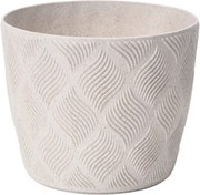 Kvetináč FLOW PETIT ECO WOOD 170 mm, biely*7385