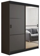 Skriňa Retro 138 2L grafit/ Dvierka grafit