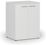 Kancelárska skriňa s dverami PRIMO WHITE, 2 police, 800 x 640 x 1027 mm, biela