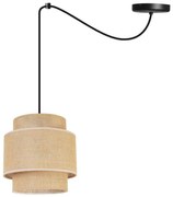 Závesné svietidlo Boho Spider, 1x jutové tienidlo, (výber z 2 farieb konštrukcie)
